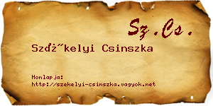 Székelyi Csinszka névjegykártya